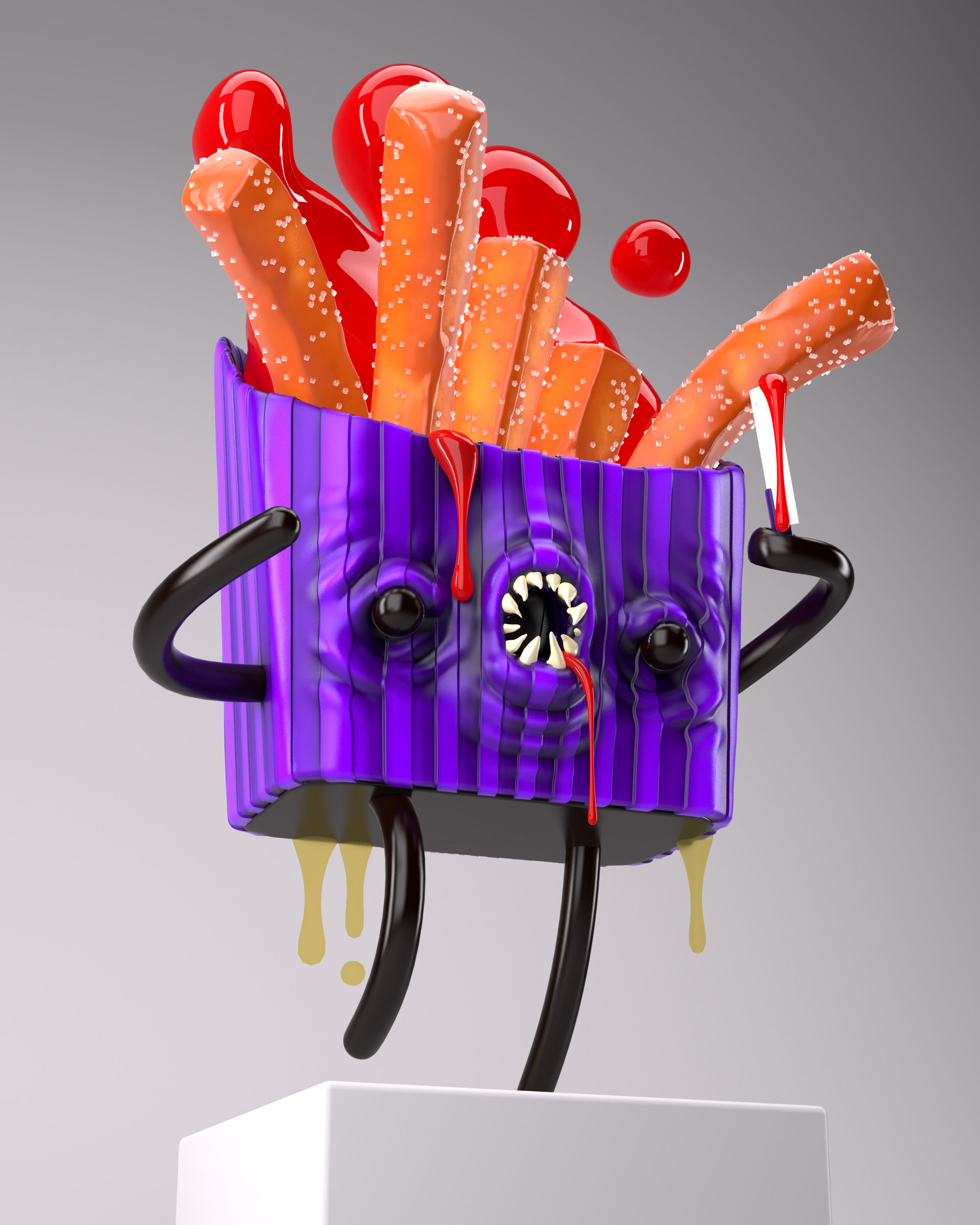 image of a toy french fry man