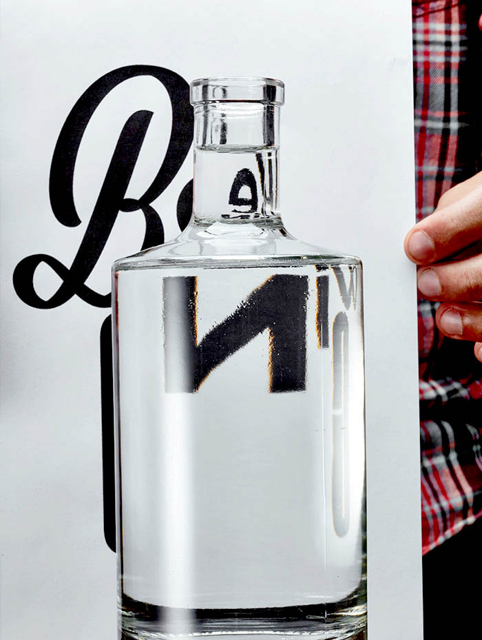 image of liquor bottle and typography