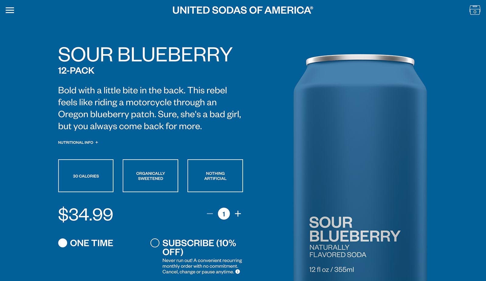 image of united sodas website
