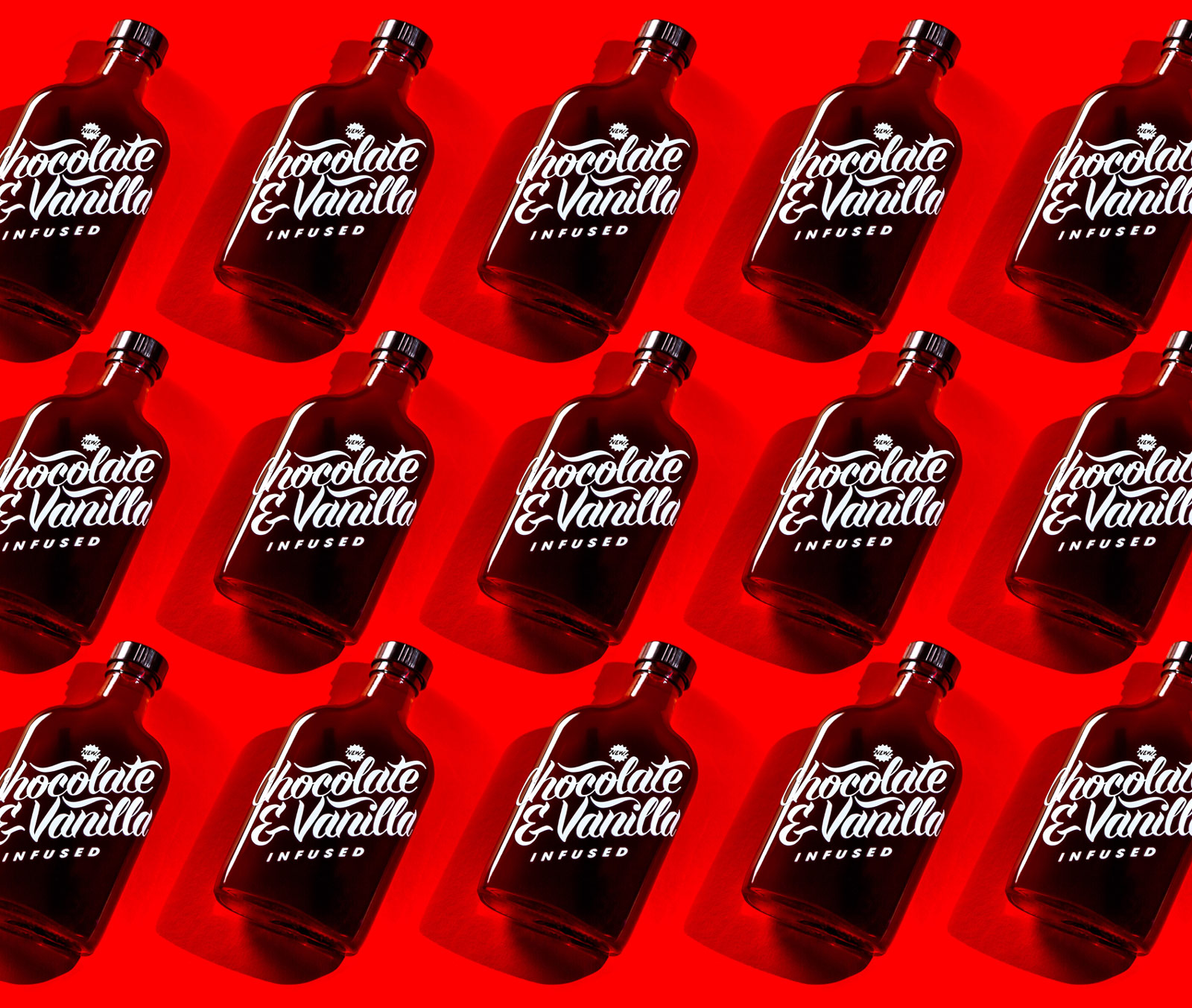 image of typography on bottles