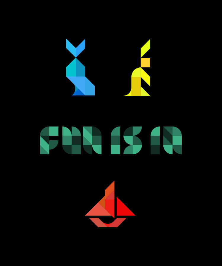illustration of fun is in logo