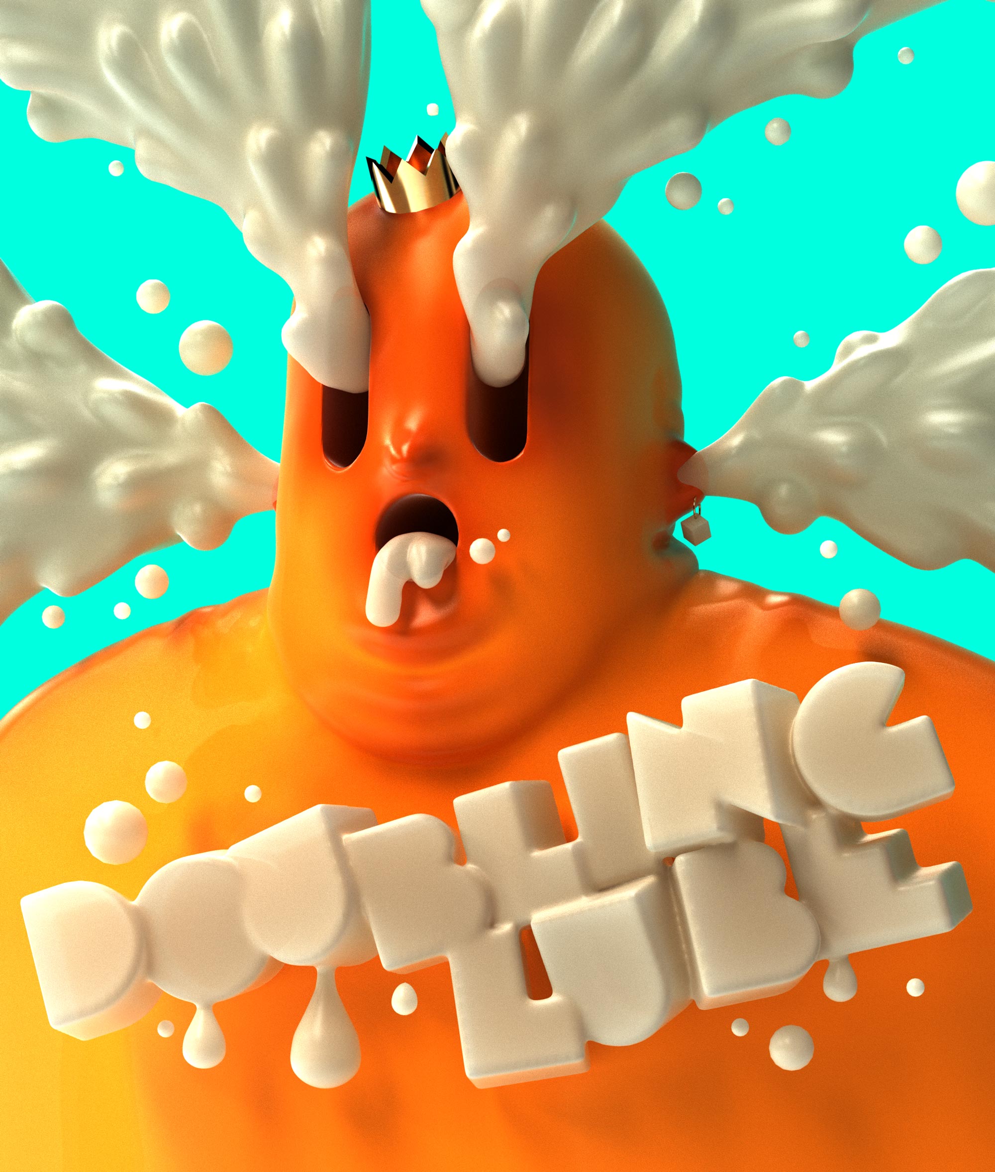 image of a card with a orange creature with goo spewing out