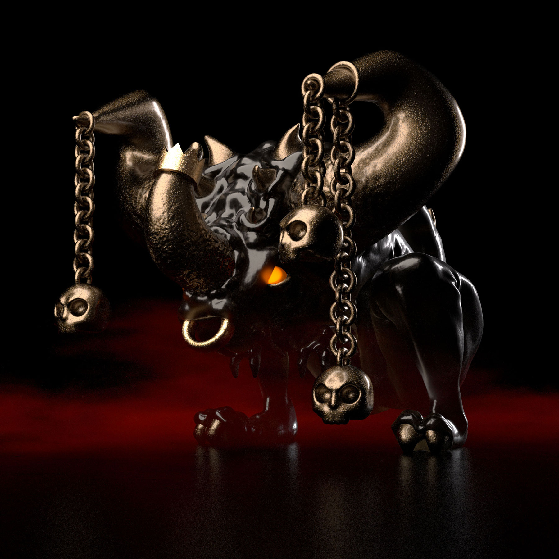 image of a rat with dungeon chains