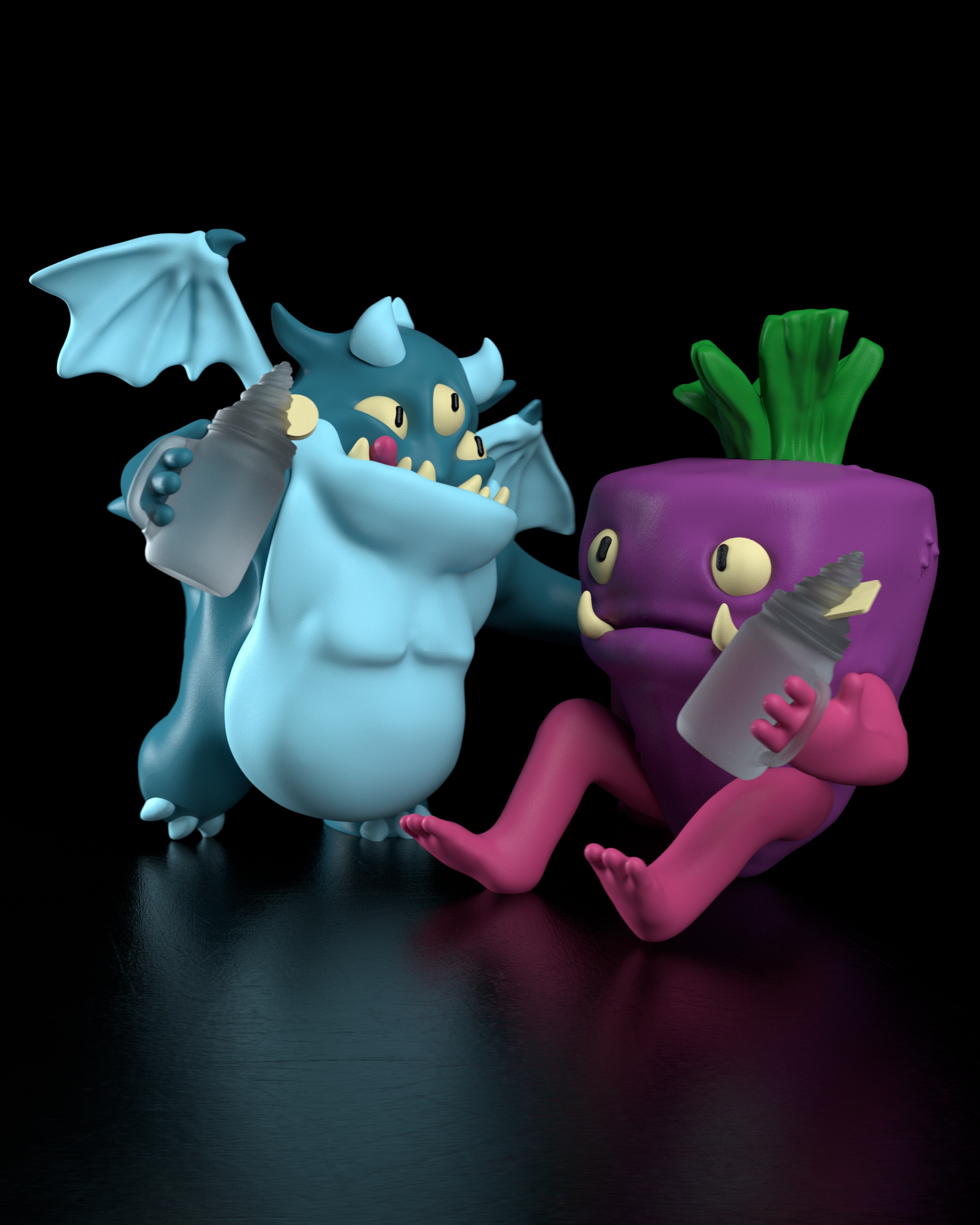 image of a monsters sculptures